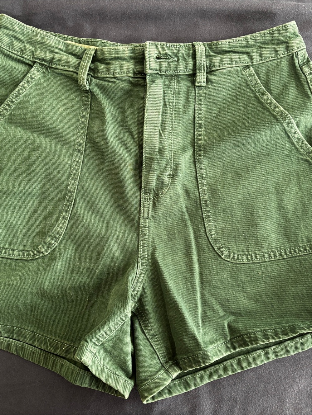 Universal Thread Olive Green High-Rise Utility Jean Shorts